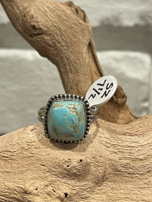 Square Turquoise Ring Size 7 1/2
