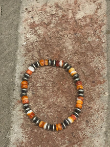 Orange Spiny Stretchy Bracelet