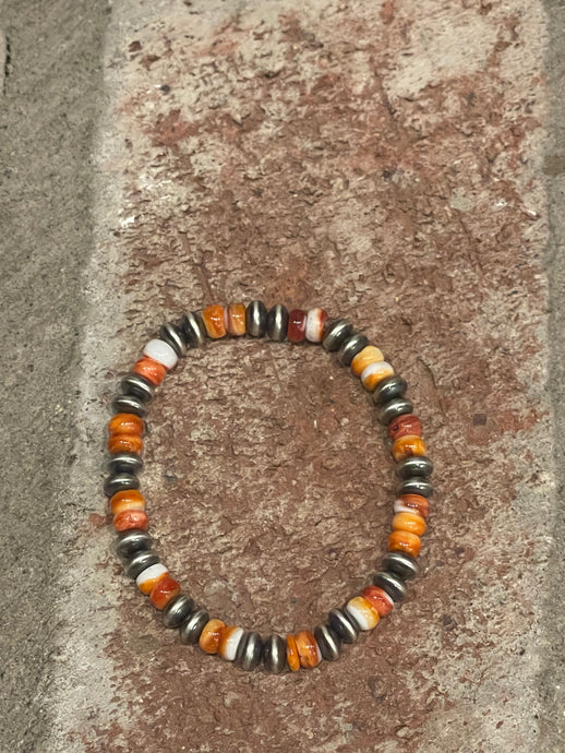 Orange Spiny Stretchy Bracelet