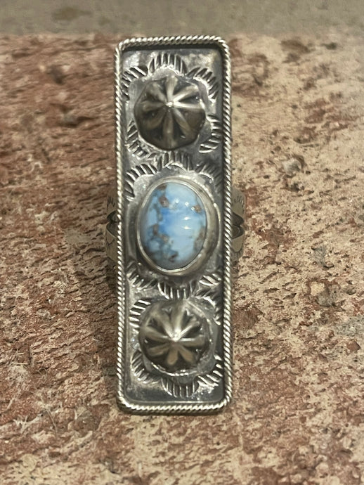 Golden Hills Native Made Bar Ring Size 8