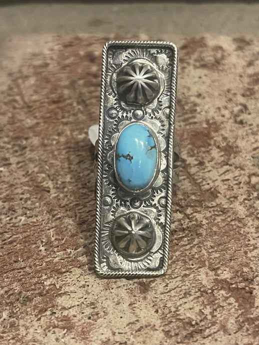 Golden Hills Native Made Bar Ring Size 7 1/4