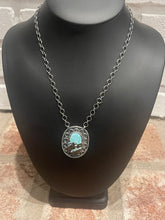 Gorgeous Moody Oval Turquoise Necklace