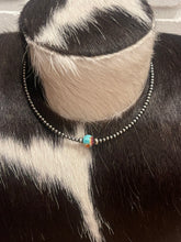 14-Inch Sterling Silver Pearl & Mojave Bead Choker