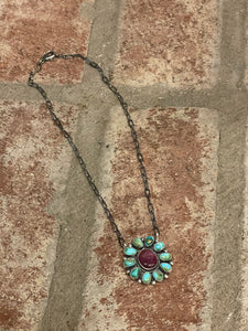 Sonoran Gold and Purple Spiny Cluster Necklace