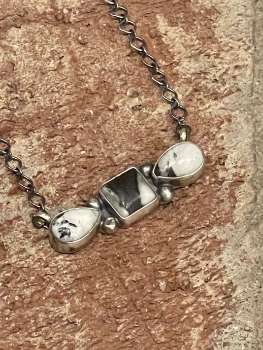 White Buffalo Bar Necklace Native Made