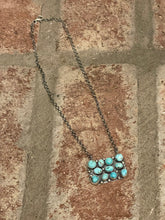 11 Stone Turquoise Bar Necklace