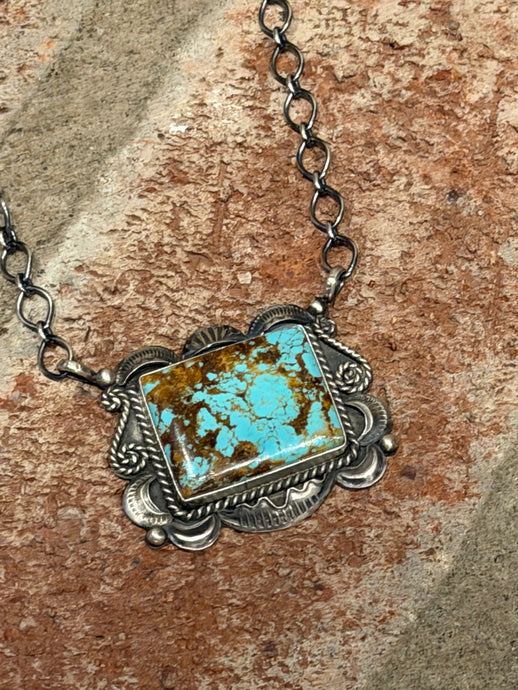Mega Turquoise Bar Necklace