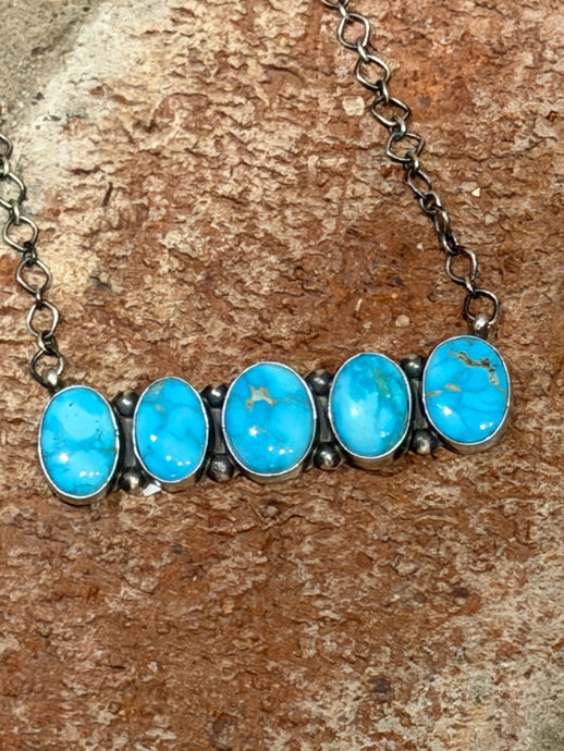 5 Stone Bar Necklace