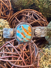 Spice Stone Cuff – Handmade Sterling Silver Navajo Cuff