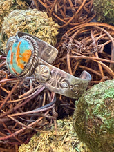 Spice Stone Cuff – Handmade Sterling Silver Navajo Cuff