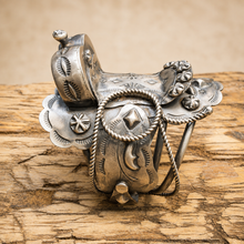 Sterling Silver Saddle Cuff by Tim Yazzie