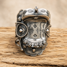Sterling Silver Saddle Cuff by Tim Yazzie