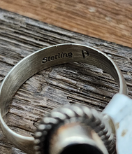 Petite Oval Onyx and Sterling Ring by Prescilla Smith