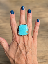 Augustine Largo Square Turquoise Ring