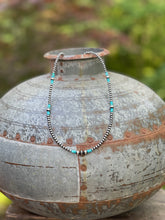19 inch Authentic Navajo Pearl & Turquoise Necklace