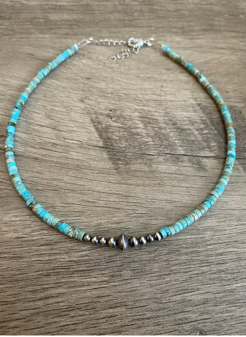 Authentic Navajo Pearls & Turquoise Choker