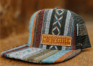 Cowgirl Leather Patch Cap